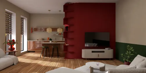 Modernes Loft mit warmem Akzent