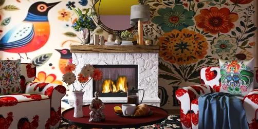 flores 💐 y pájaros 