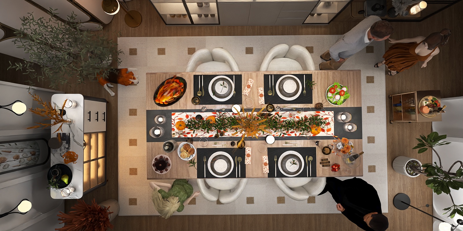 🍂🍁🕯️Thanksgiving Dinner 🕯️🍁🍂✨🍗🥗🥧