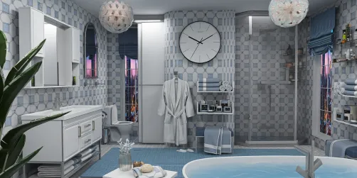 The Evening Bath at Blue Hour