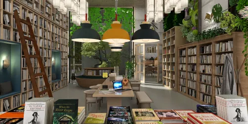 Biblioteca & Sala de estudio 🖥️🖤☕