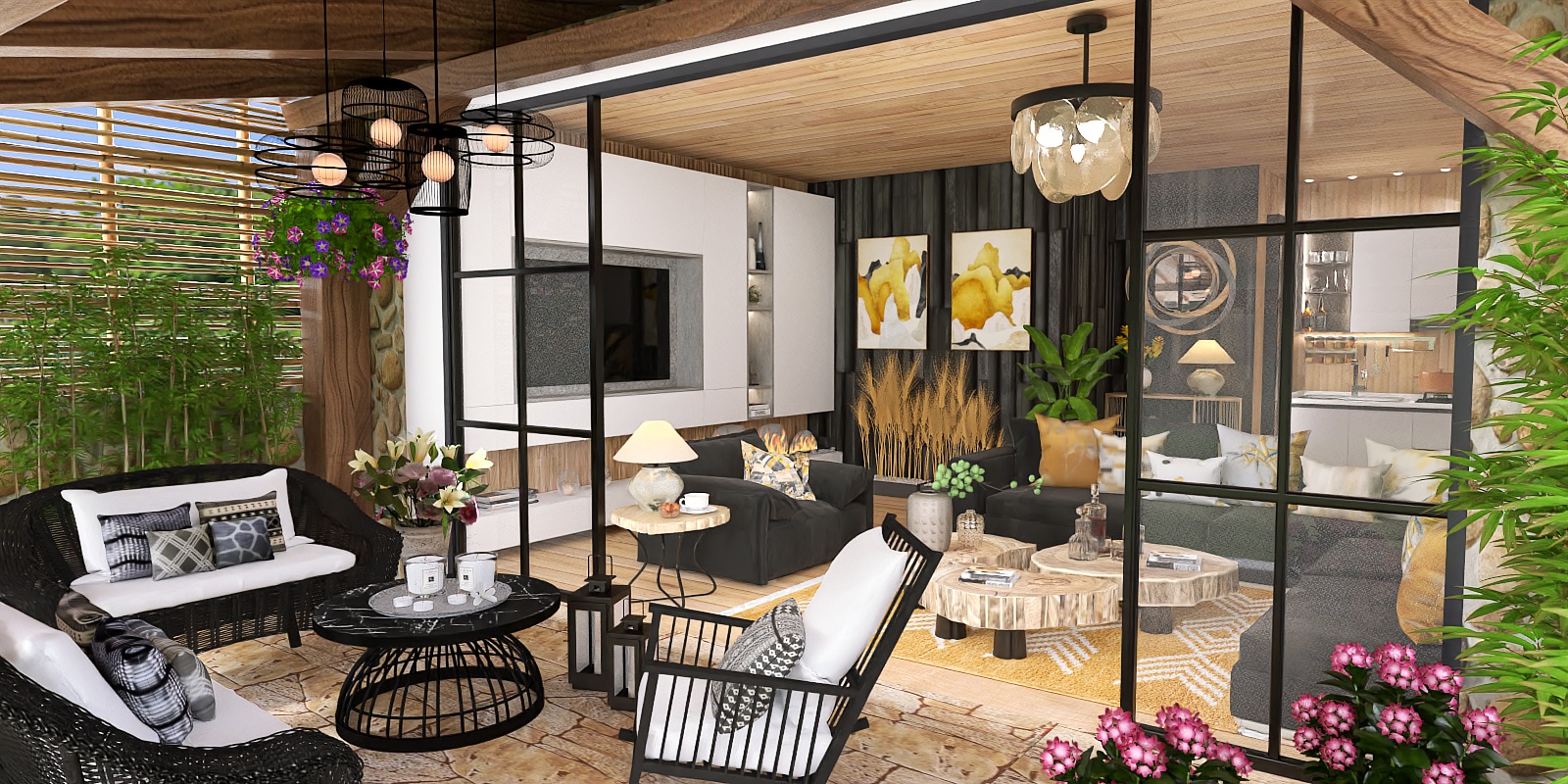 Salotto con terrazzo