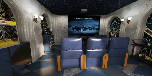 Art Deco Home Movie Theater 