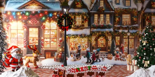 A Whimsical Christmas Scene