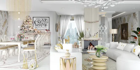 luxurious living room design featuring elegant furniture arrangement in a modern style with a focus on enhancing interior decor using Homestyler's real-time 3D rendering feature.