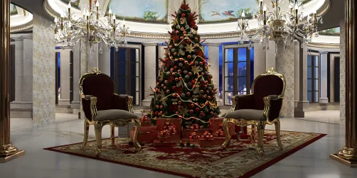 Magnificent Christmas Tree At The Meurice Paris