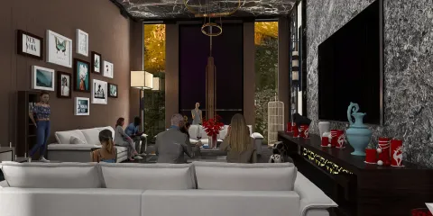 living room furniture arrangement optimizing space with smart design elements for a modern aesthetic, featuring Homestyler's real-time 3D rendering