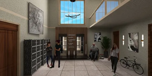 City Apartment Lobby