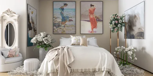 Billowy white bedroom 