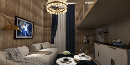 navy blue living room