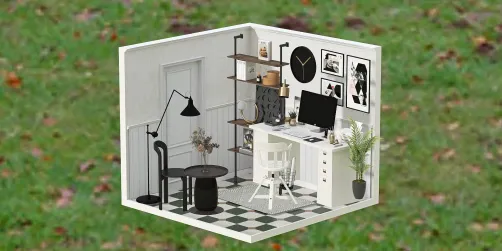 Pequeña oficina en el jardín 