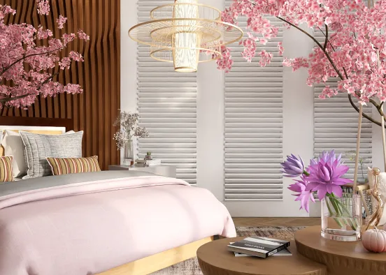 # Pink bedroom Renderização de Design