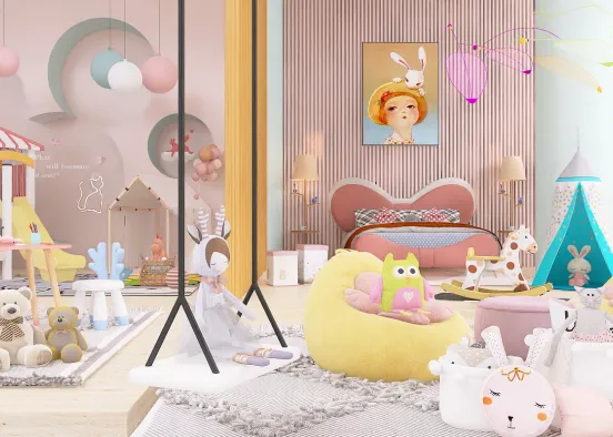 playful bedroom 🥳🥳 Design Rendering