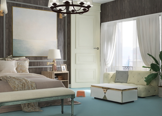 elegant bedroom Design Rendering