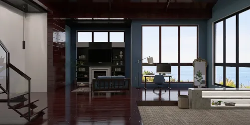 Modern Living room beach condo 