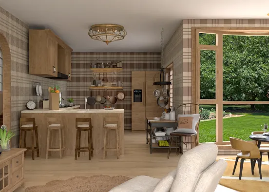 # Harvest Harmony Kitchen Renderização de Design