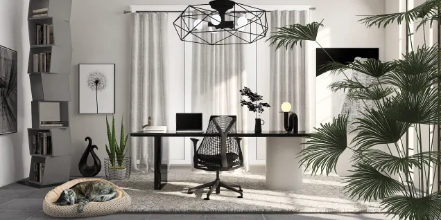 Black and Grey Office
