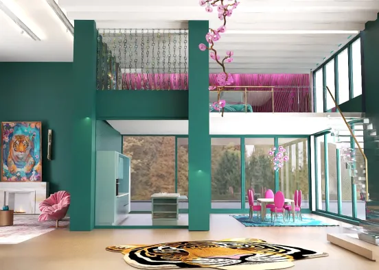 # Teal and Pink Визуализация дизайна