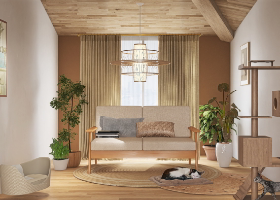 A room with cats Design Rendering