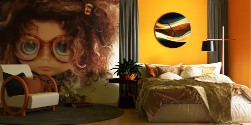 An orange room for my silly little girl🧡