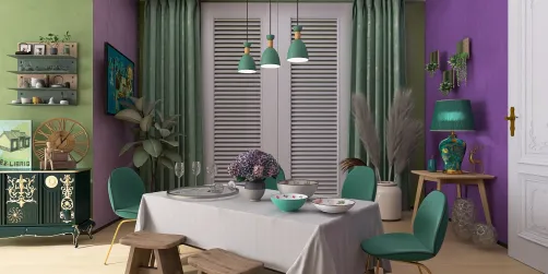 Green and violet