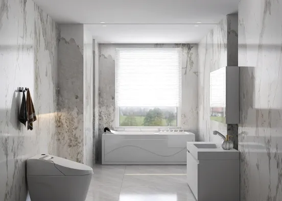 marble bathroom
 Design Rendering