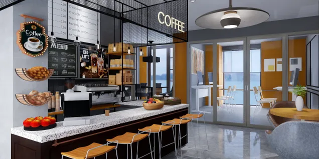Workspace with Coffee Bar