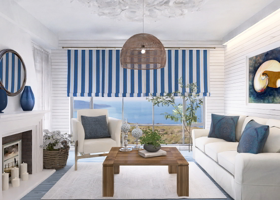 Blue and White Design Rendering