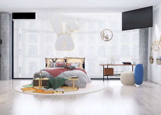 Chambre d’hôtel lapin 🐇 🐰  Design Rendering