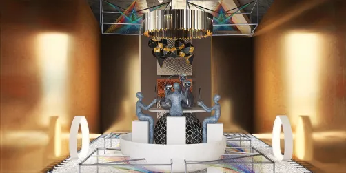 Museu escultura exposição de pedras