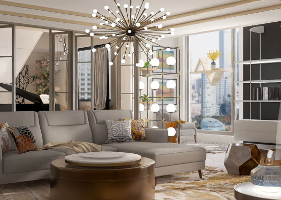 A cozy livingroom  Design Rendering