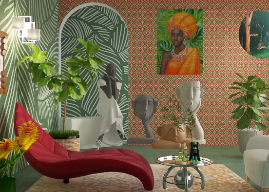 Private Lounge Design Rendering