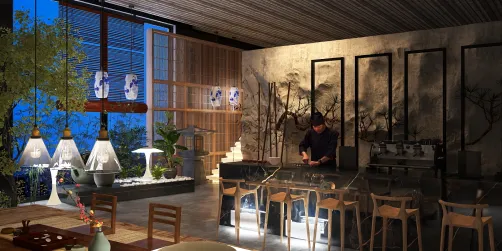 Zen Minimalist Sushi Bar