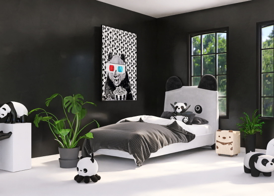 I love pandas 🐼 ❤  Design Rendering