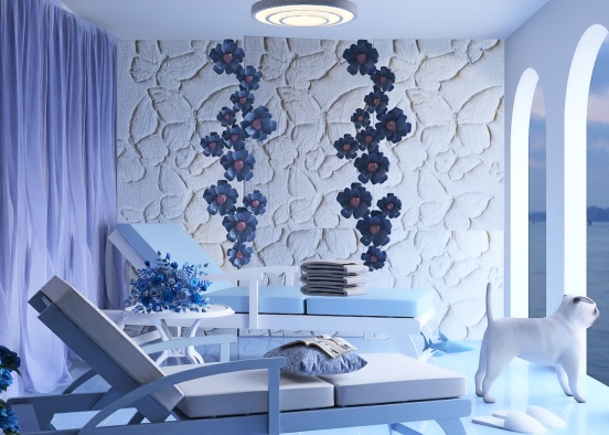 Blue and White Oasis Design Rendering
