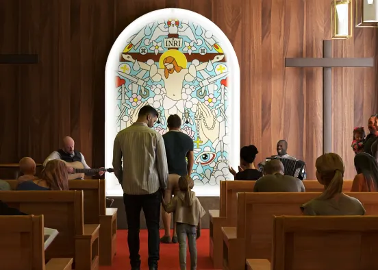 # Sunday Church Service  Визуализация дизайна