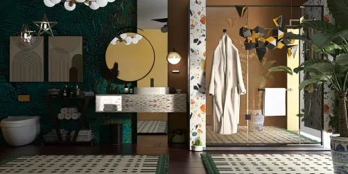 Funky wet dry bathroom 