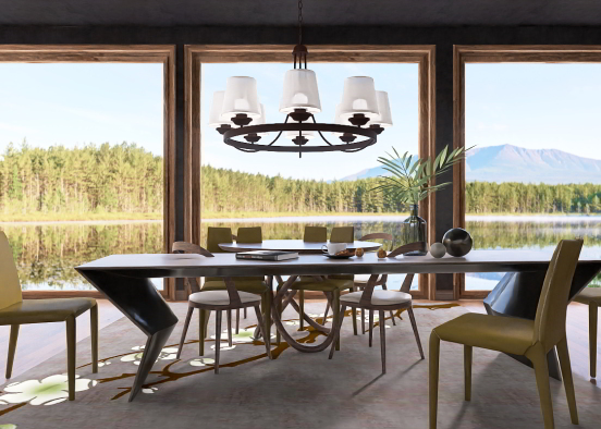 Dining while overlooking the lake….  Design Rendering