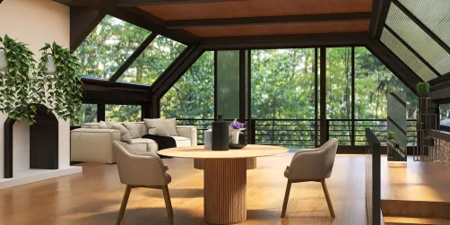 Nature living room and dinning room 