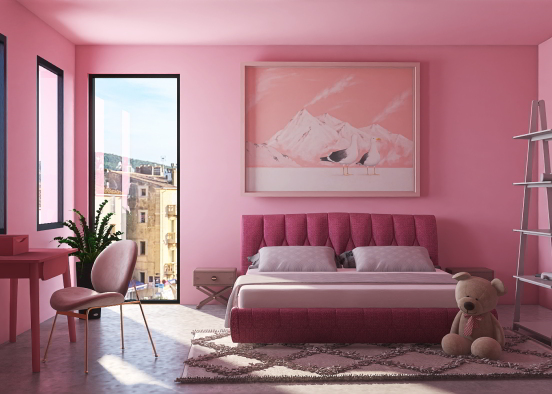 Pink bedroom 🌸💕🌺🌷👛💐💖💞 Design Rendering