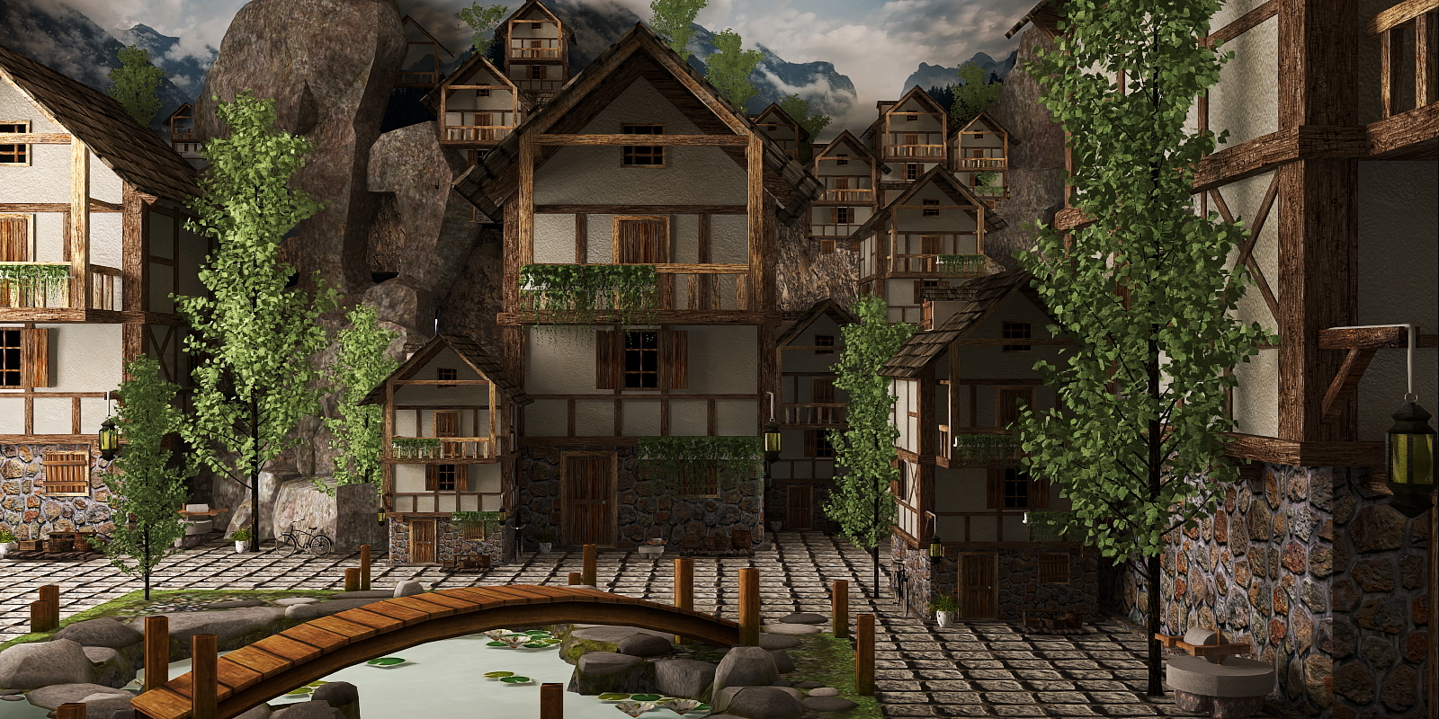 Pueblo antiguo trabajador 🏡🧑🌾