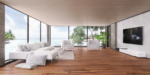 Tropical Island Living Room