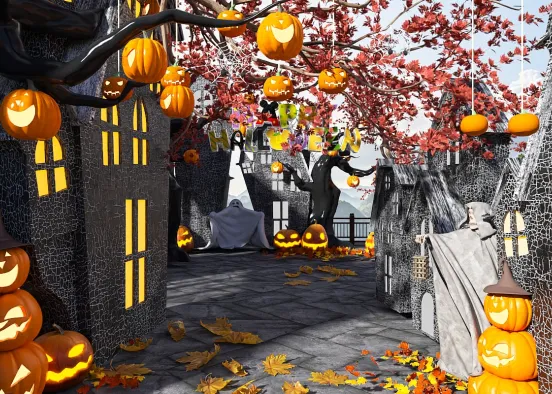# Halloween town Renderização de Design