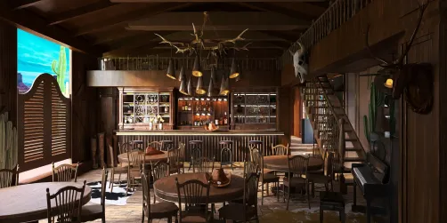 Cowboys drinking tavern 