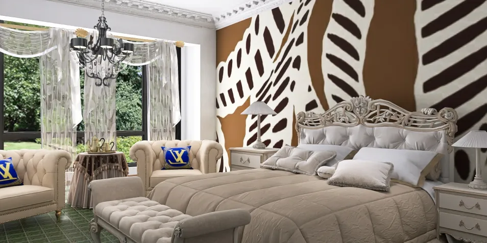 luxurious bedroom design featuring a stylish bed and elegant furniture, showcasing modern decor trends that optimize space and comfort with Homestyler's real-time 3D rendering