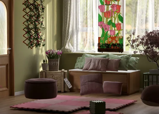 # Stained Roses Renderização de Design