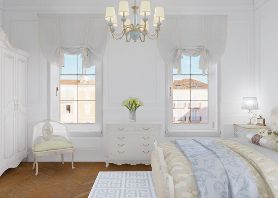French bedroom Design Rendering