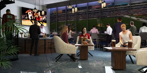 Game Day in the luxury suite 