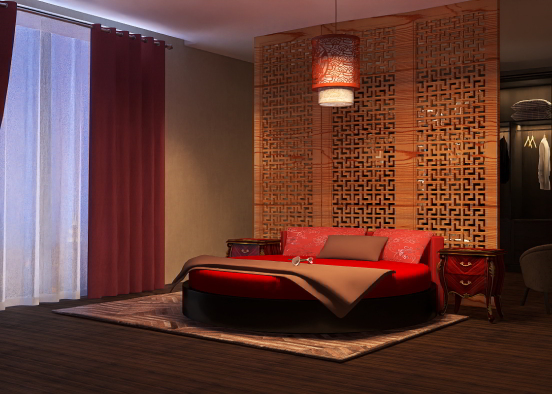 Romantic bedroom  Design Rendering