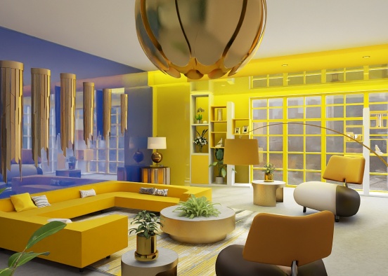 Golden decor  Design Rendering